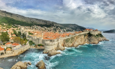 Walls of Dubrovnik with history from the Middle Ages